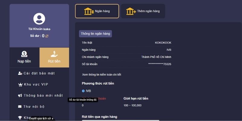 Hướng dẫn xử lý lỗi khi rút tiền iBet bị từ chối